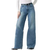 Klassische blaue Baggy-Jeans für Damen von Levi's 728 Wide günstig