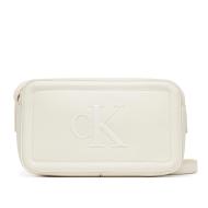 Sac à bandoulière Blanc Femme Calvin Klein Jeans Bold Ck Camera pas cher