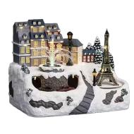 Village de Noël Toits et fontaine Atmosphera pas cher