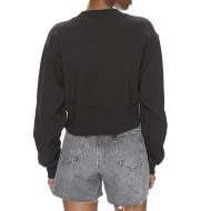 Sweat Noir Femme Calvin Klein Jeans Stacked Institutiona vue 2
