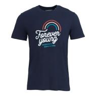 T-shirt Marine Homme Monsieur T-Shirt Forever Young pas cher