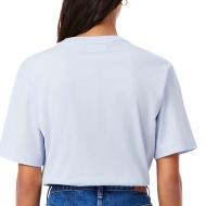 T-shirt Bleu Femme Lacoste TF7215 vue 2