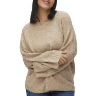 Pull en Maille Beige Femme Vero Moda Curve Cingrid pas cher