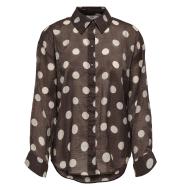 JDY Fay Women’s Brown Polka Dot Shirt