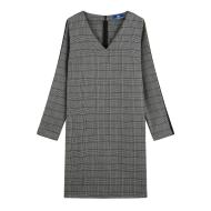 Robe grise à carreaux Femme TBS Jikel pas cher