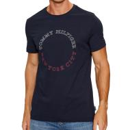 T-shirt Marine Homme Tommy Hilfiger Monotype Roundle