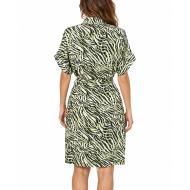 Robe Verte Imprimé léopard Femme Freeman Porter Raffia Tigerly vue 2