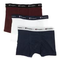 X3 Boxers Marine/Blanc/Bordeaux Homme Champion Trunks pas cher