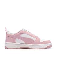 Puma Rebound V6 Low Sneaker für Damen in Weiß/Pastellrosa Ansicht 2