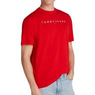 T-shirt Rouge Homme Tommy Hilfiger Linear