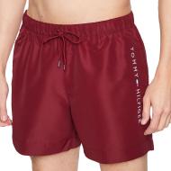 Short de bain Bordeaux Homme Tommy Hilfiger Drawstring pas cher