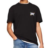 T-shirt Noir Homme Tommy Hilfiger Flower Power pas cher