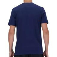 T-shirt Marine Homme New Balance Stacked Logo vue 2
