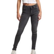 Jean Skinny Noir Femme Superdry Mid Rise pas cher