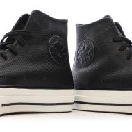Baskets Noires Homme Converse Chuck 70 Leather A08637C vue 7