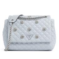 Sac à Bandoulière Bleu Clair Femme GUESS Xbody pas cher