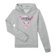 Sweat à capuche Gris Fille Guess pas cher