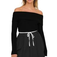 Pull en Maille Noir Femme JDY Shoulder