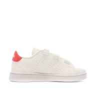 Baskets Blanches/Rose Fille Adidas Advantage vue 2