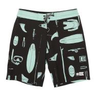 Short de bain Noir/Vert Homme Salty Crew Rafter Board pas cher