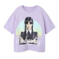 T-shirt Violet Fille Name it Wednesday pas cher