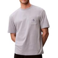 T-Shirt Gris Homme Calvin Klein Jeans Monogram pas cher