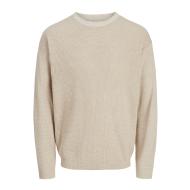 Pull Beige Homme Jack & Jones Neck Oxford