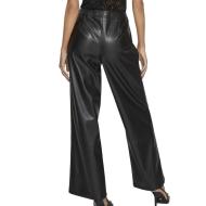 Pantalon Similicuir Noir Femme Vila Vielie Wide vue 2