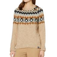 Pull Beige Jacquard Femme Superdry Savannah pas cher