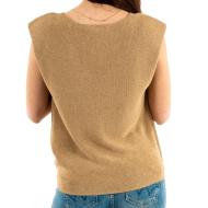 Pull Beige Femme Morgan Soli vue 2