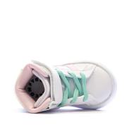 Baskets Blanches/Roses/Turquoises Fille Adidas Grand Court Mid vue 4
