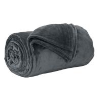 Plaid flanelle Gris Today Damier Fusain 130x180 cm pas cher