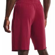 Short Rouge Homme Under Armour Rival Terry vue 2