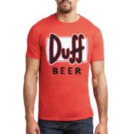 T-Shirt Rouge Homme The Simpsons Duff Beer pas cher