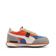 Baskets Orange/Gris Garçon Puma Future Rider Play On vue 2