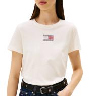 T-Shirt Blanc Femme Tommy Hilfiger DW0DW21965 pas cher