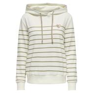 Sweat Blanc/Kaki Femme Only Ladelle pas cher