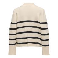 Pull Ecru/Noir Femme Only Monica vue 2