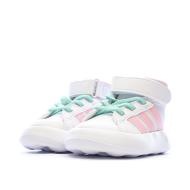 Baskets Blanches/Roses/Turquoises Fille Adidas Grand Court Mid vue 6
