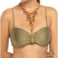 Haut de Bikini Bandeau Kaki Femme Sun Project