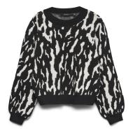 Vero Moda Nancy Women’s Black and White Printed Jumper affordable