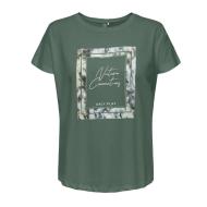 T-shirt Kaki Femme Only Life pas cher
