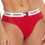 String Rouge Femme Tommy Hilfiger ThongUW pas cher