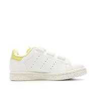 Baskets Blanches/Vertes Fille Adidas Stan Smith GW4537 vue 2