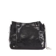 Sac à main Noir croco Femme Manoukian Shilo