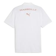 OM Polo Blanc Homme Puma vue 2