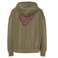 Sweat Kaki Femme Pieces Nalyn vue 2