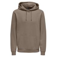 Sweat à Capuche Marron Clair Homme Only & Sons Ceres pas cher