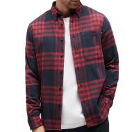 Chemise Marine/Bordeaux Homme Timberland Flannel pas cher