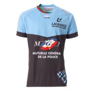 Bayonne Maillot de rugby Bleu/Noir Homme Kappa Kombat Gara pas cher